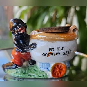 UNIQUE Vintage C. 1950s Ceramic 'My Old Country Seat'  Ashtray - Japan